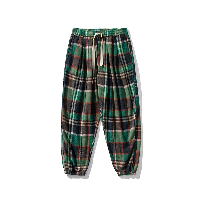 HUDSON PLAID TROUSERS