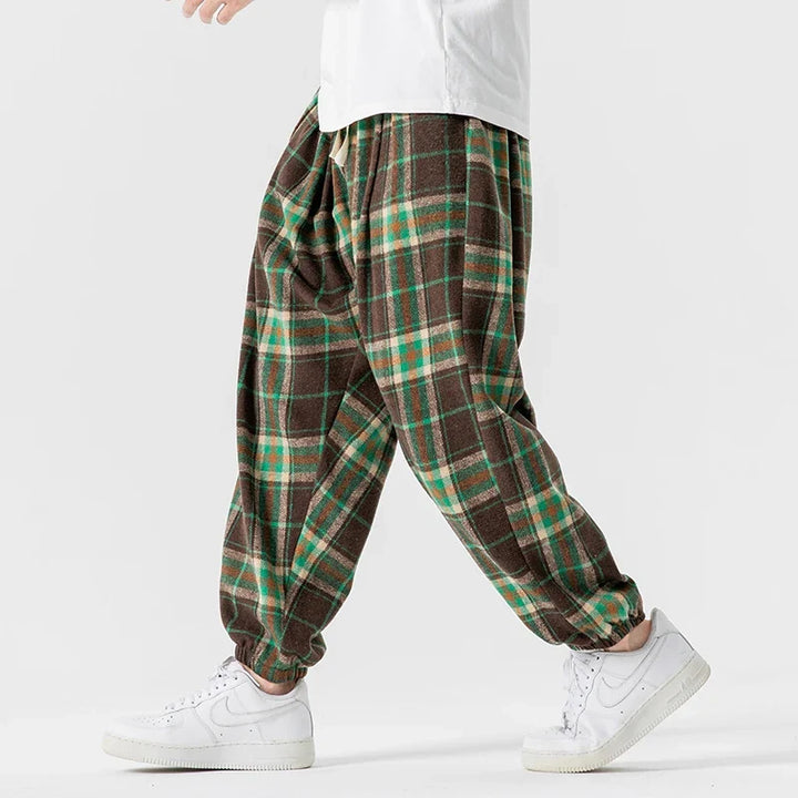HUDSON PLAID TROUSERS