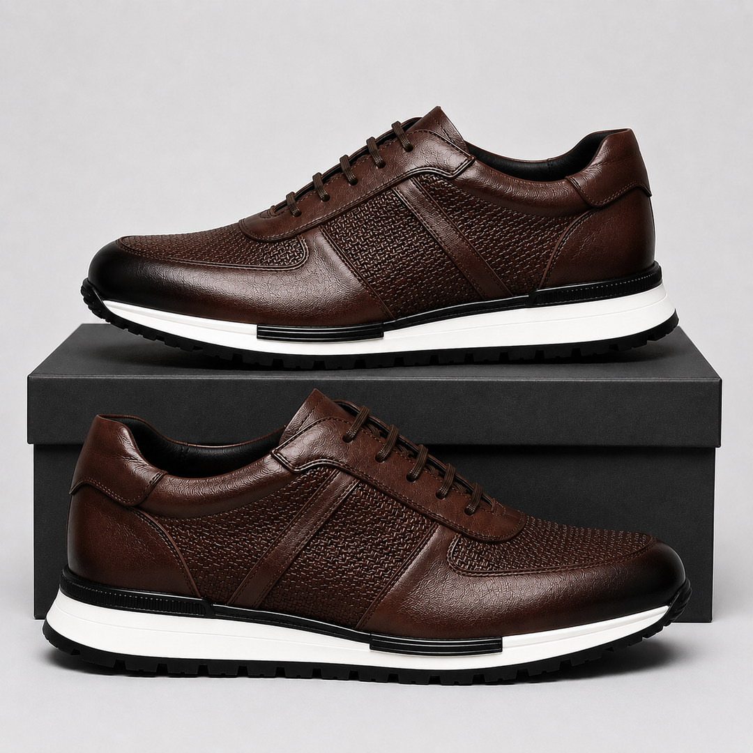 DAVID MILLER LEATHER SNEAKERS