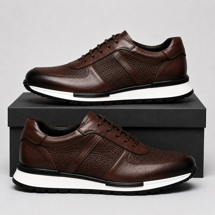 DAVID MILLER LEATHER SNEAKERS