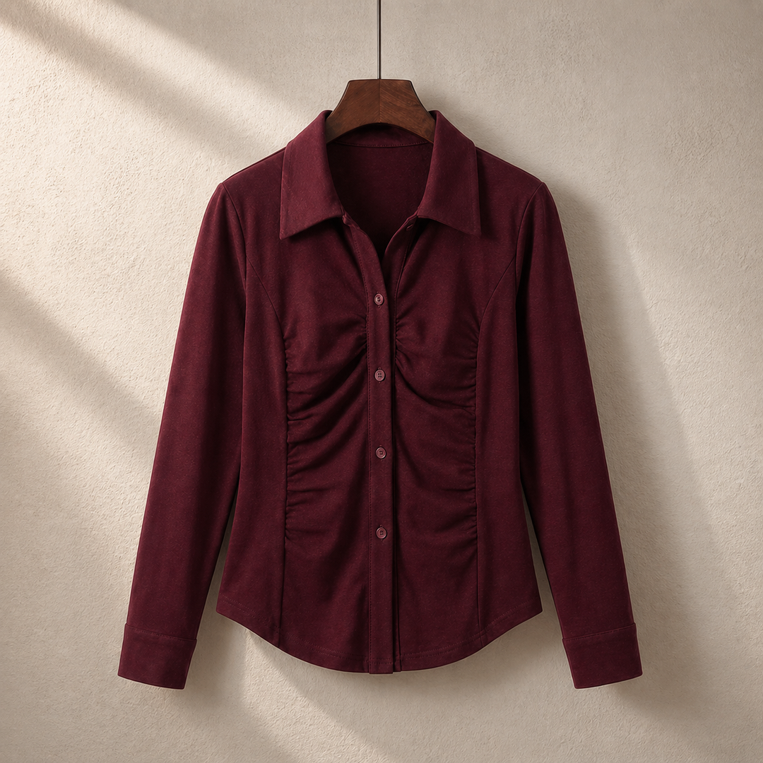 VELOURA RUCHED BLOUSE